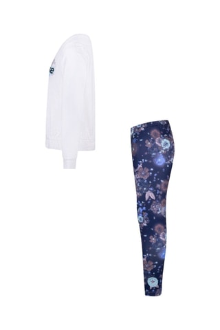 Sweat et legging - Gris clair chiné et bleu