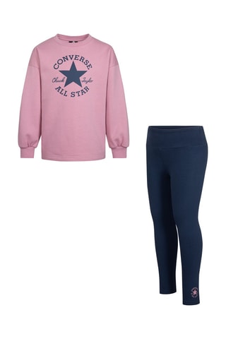 Sweat et legging - Rose et bleu marine