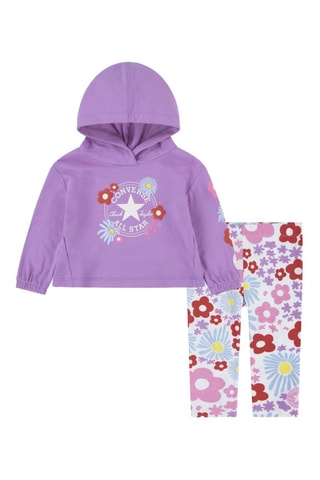 Sweat à capuche et legging - Violet