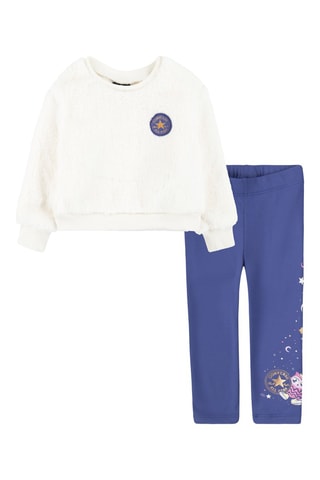 Pull et legging - Blanc et violet