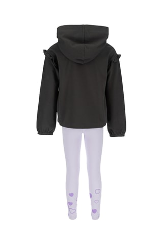 Sweat à capuche et legging - Noir et violet