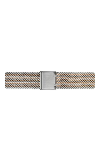 Montre à quartz en acier et cristaux véritables - Doré rose et argenté