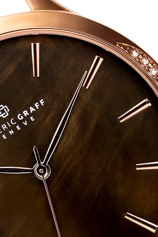 Montre à quartz en acier et cristaux véritables - Doré rose et argenté