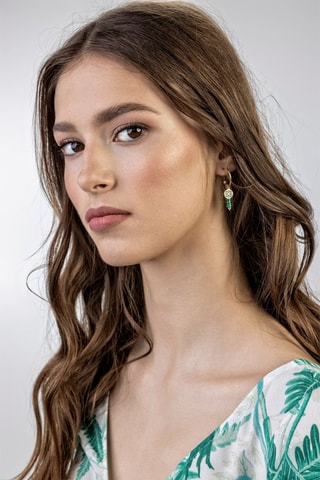 Créoles - Doré et vert - Emily Westwood