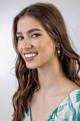 Créoles - Doré et vert - Emily Westwood