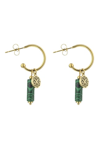 Créoles - Doré et vert - Emily Westwood