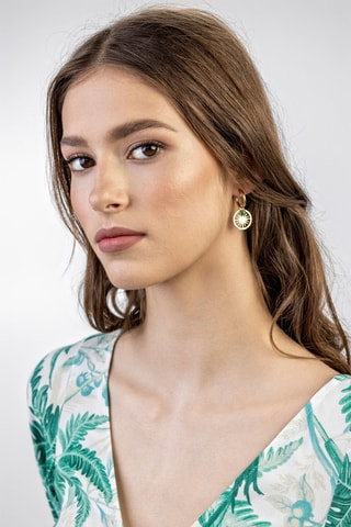 Créoles - Doré et vert - Emily Westwood