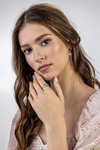Boucles d'oreilles Norah - Perles de culture d'eau douce et quartz rose - Emily Westwood