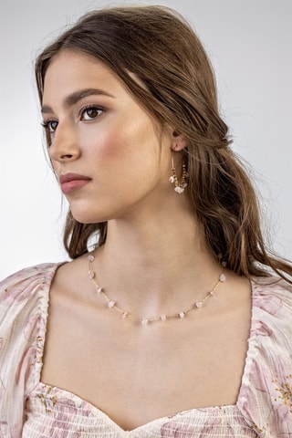 Créoles - Plaqué or et quartz - Emily Westwood