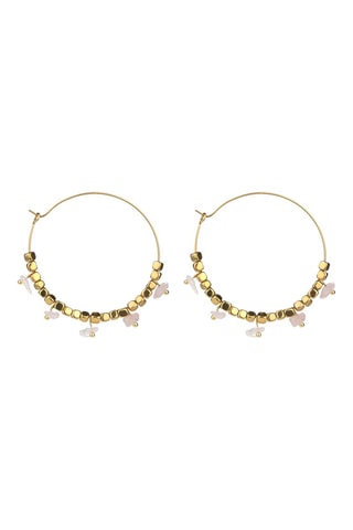 Créoles - Plaqué or et quartz - Emily Westwood