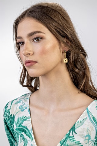 Boucles d'oreilles - Doré et vert - Emily Westwood