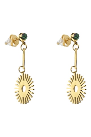 Boucles d'oreilles - Doré et vert - Emily Westwood