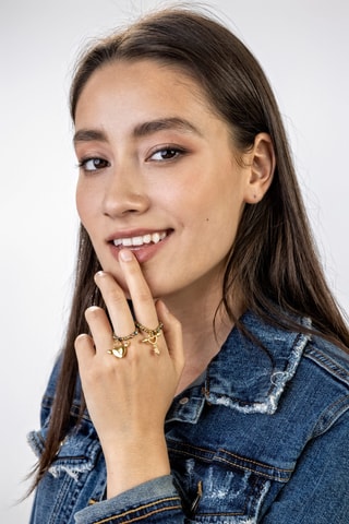 Bague - Doré et multicolore - Marc Malone