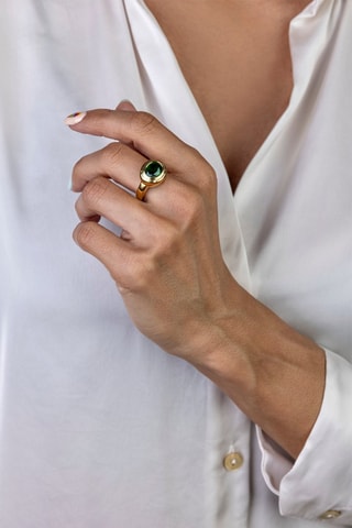 Bague - Doré et vert 