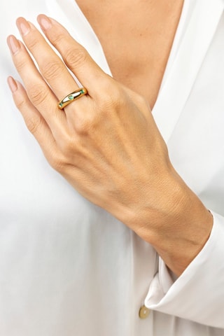 Bague Journee - Plaqué or jaune et zircons
