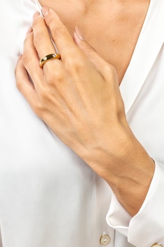 Bague Journee - Plaqué or jaune et zircons