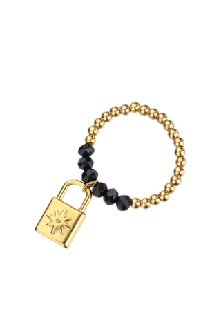 Bague - Doré et noir - Marc Malone