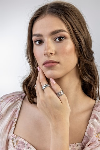 Bague Piper - Plaqué argent - Marc Malone
