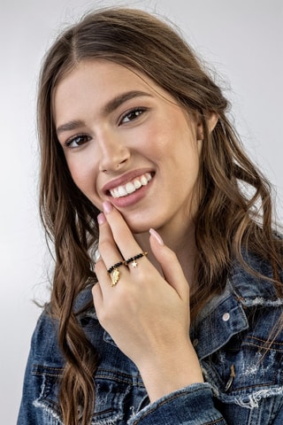Bague Brianna - Plaqué or jaune - Emily Westwood