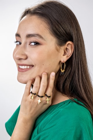 Bague Rose - Plaqué or jaune