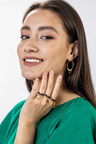 Bague Rose - Plaqué or jaune