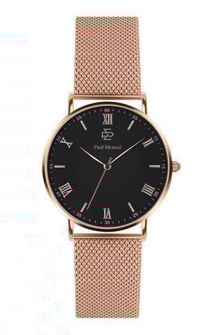 Montre à quartz en acier inoxydable - Doré rose  - Paul McNeal