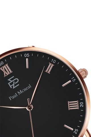 Montre à quartz en acier inoxydable - Doré rose  - Paul McNeal
