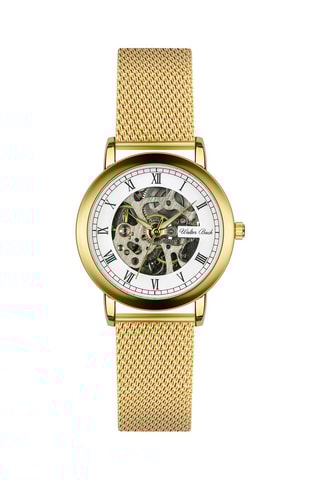 Montre automatique en acier Doré et blanc - Walter Bach