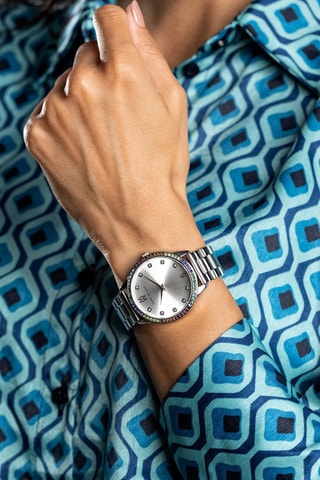 Montre à quartz en acier Marc Malone