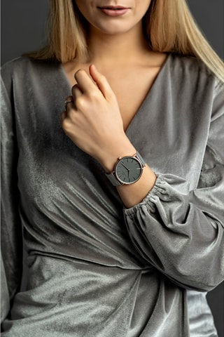 Montre à quartz en acier - Argenté et gris - Frederic Graff