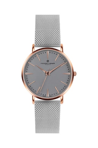 Montre à quartz en acier - Argenté et gris - Frederic Graff