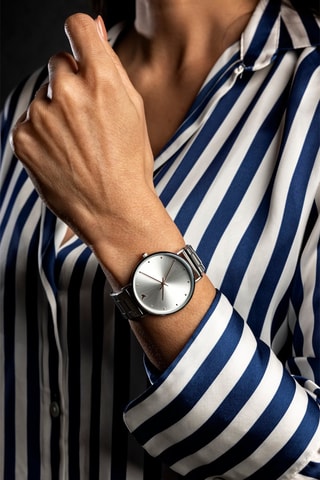 Montre à quartz en acier - Argenté - Emily Westwood