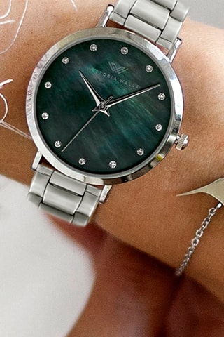 Montre à quartz en acier et nacre - Victoria Walls