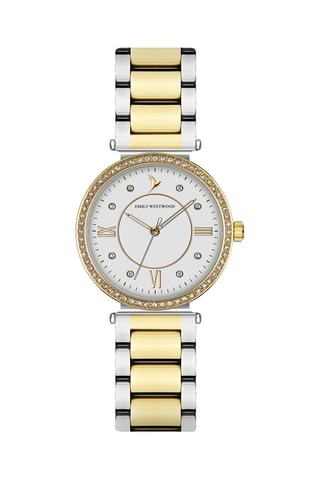 Montre à quartz en acier - Argenté et doré - Emily Westwood