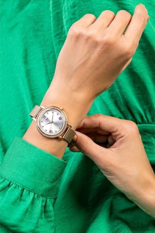 Montre à quartz en acier - Doré rose - Victoria Walls