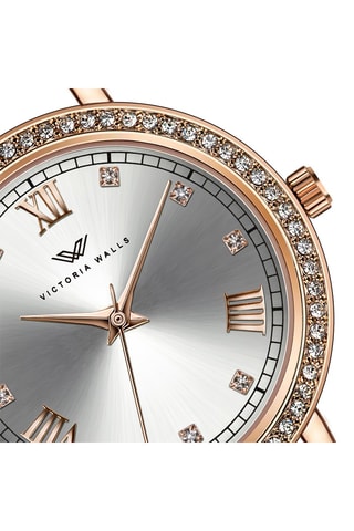 Montre à quartz en acier - Doré rose - Victoria Walls