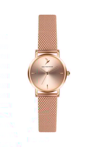 Montre à quartz en acier - Doré rose - Emily Westwood