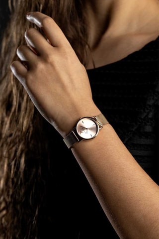 Montre à quartz en acier - Doré rose - Emily Westwood
