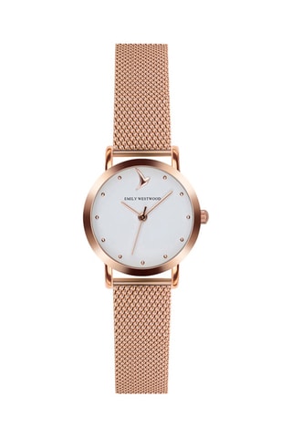 Montre à quartz en acier - Doré rose et blanc - Emily Westwood