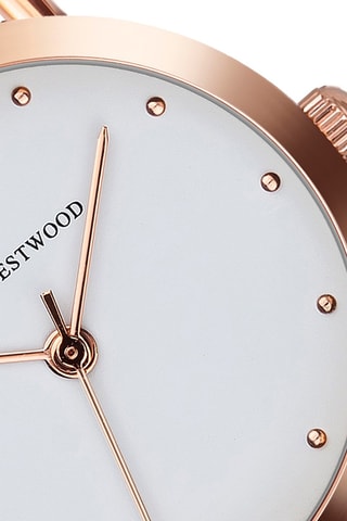 Montre à quartz en acier - Doré rose et blanc - Emily Westwood