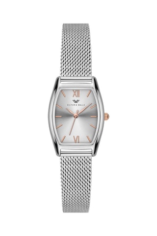 Montre à quartz en acier inoxydable - Argenté - Victoria Walls