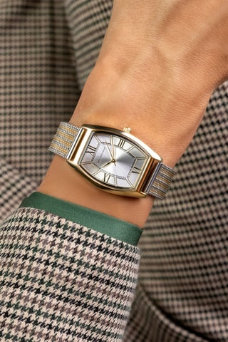 Montre à quartz en acier inoxydable - Argenté et doré - Emily Westwood