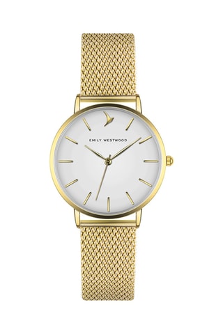 Montre à quartz en acier - Doré