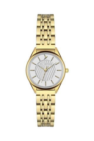 Montre à quartz en acier inoxydable - Doré et blanc - Emily Westwood