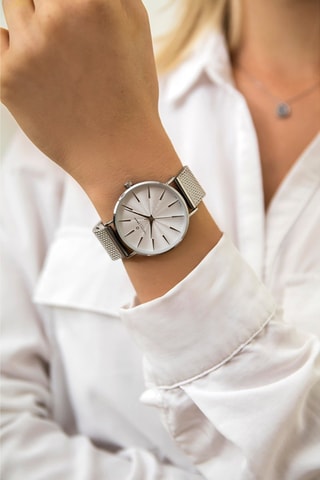 Montre à quartz en acier  - Argenté - Frederic Graff