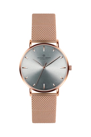 Coffret montre à quartz et bracelets en acier et cuir - Frederic Graff