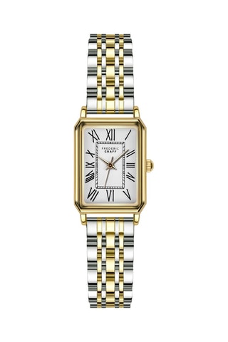 Montre à quartz en acier - Argenté et doré - Frederic Graff