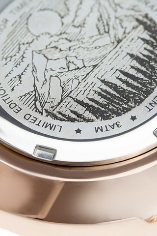 Montre à quartz en acier  - Doré et doré rose - Frederic Graff