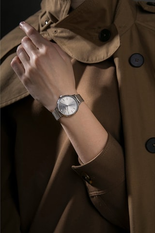Montre à quartz en acier et diamant - Walter Bach