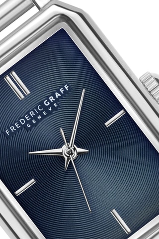 Montre à quartz en acier - Argenté et bleu - Frederic Graff